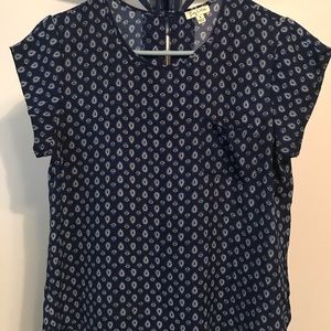 Lily White Navy Blue Blouse (M)